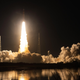 NASA's Space Launch System rocket taking off from the Kennedy Space Center early Wednesday morning.